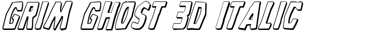 Grim Ghost 3D Italic Font