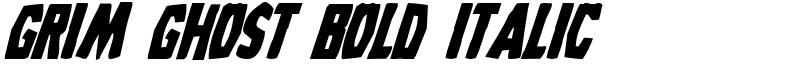 Grim Ghost Bold Italic Font