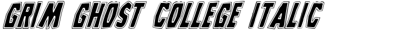 Grim Ghost College Italic Font