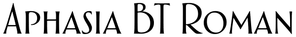 Aphasia BT Roman Font