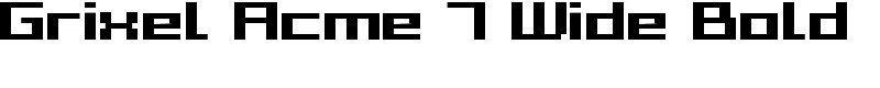 Grixel Acme 7 Wide Bold Font