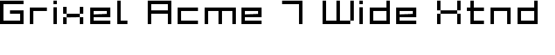 Grixel Acme 7 Wide Xtnd Font