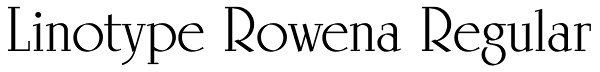 Linotype Rowena Regular Font