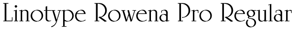 Linotype Rowena Pro Regular Font