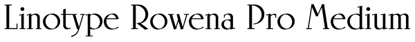 Linotype Rowena Pro Medium Font