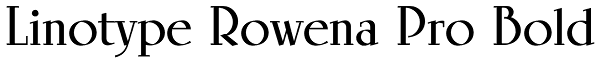 Linotype Rowena Pro Bold Font