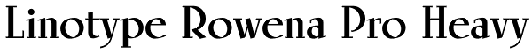 Linotype Rowena Pro Heavy Font