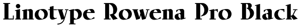 Linotype Rowena Pro Black Font