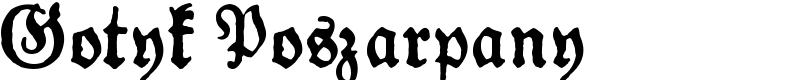 Gotyk Poszarpany Font