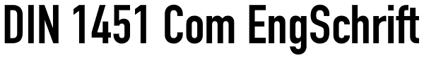 DIN 1451 Com EngSchrift Font