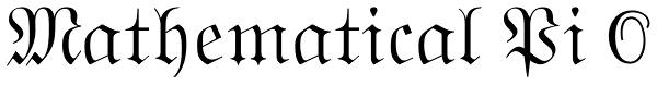 Mathematical Pi 2 Font
