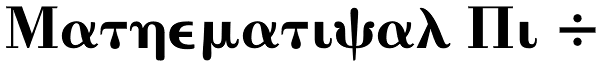 Mathematical Pi 4 Font