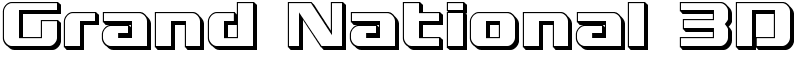 Grand National 3D Font