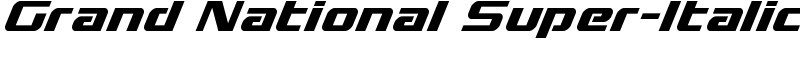 Grand National Super-Italic Font