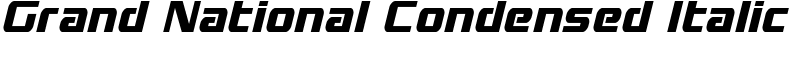 Grand National Condensed Italic Font