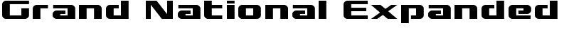 Grand National Expanded Font