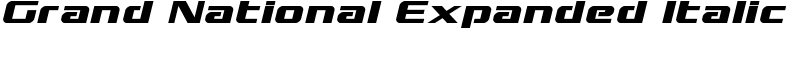 Grand National Expanded Italic Font