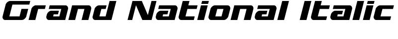 Grand National Italic Font