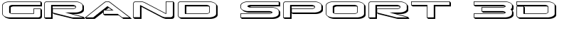 Grand Sport 3D Font