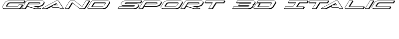Grand Sport 3D Italic Font