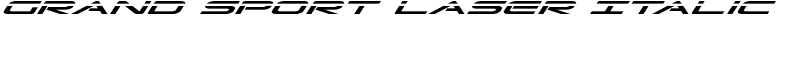 Grand Sport Laser Italic Font