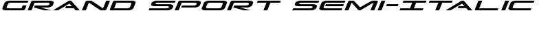 Grand Sport Semi-Italic Font