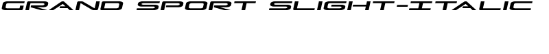 Grand Sport Slight-Italic Font