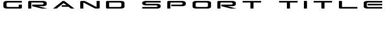 Grand Sport Title Font