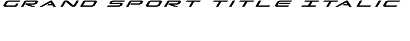 Grand Sport Title Italic Font