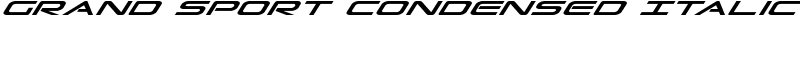 Grand Sport Condensed Italic Font