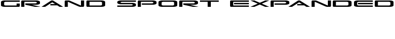 Grand Sport Expanded Font
