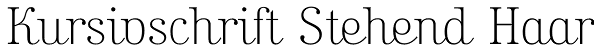 Kursivschrift Stehend Haar Font