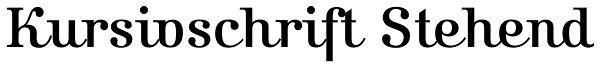 Kursivschrift Stehend Font
