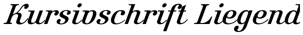 Kursivschrift Liegend Font