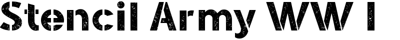 Stencil Army WW I Font