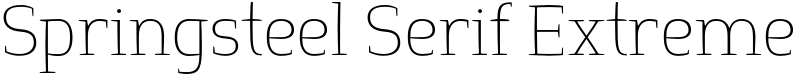 Springsteel Serif Extreme Font