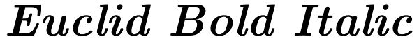 Euclid Bold Italic Font