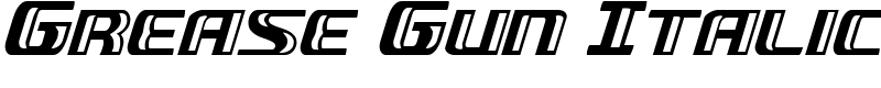 Grease Gun Italic Font