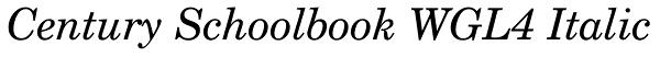 Century Schoolbook WGL4 Italic Font