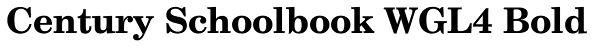 Century Schoolbook WGL4 Bold Font