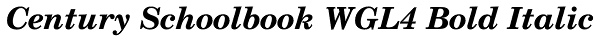 Century Schoolbook WGL4 Bold Italic Font