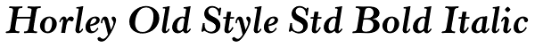 Horley Old Style Std Bold Italic Font