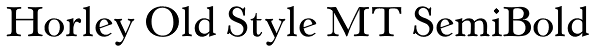 Horley Old Style MT SemiBold Font