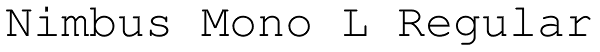 Nimbus Mono L Regular Font
