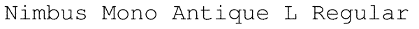 Nimbus Mono Antique L Regular Font