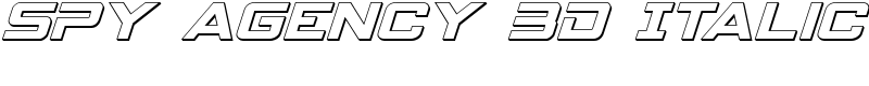 Spy Agency 3D Italic Font