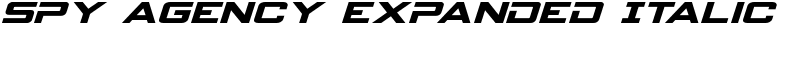 Spy Agency Expanded Italic Font