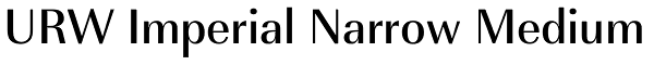 URW Imperial Narrow Medium Font