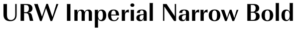 URW Imperial Narrow Bold Font