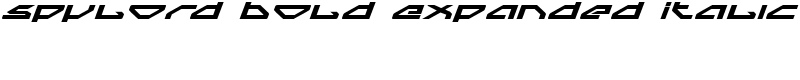 Spylord Bold Expanded Italic Font